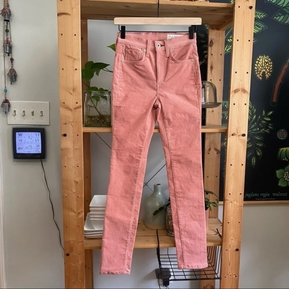 rag & bone Pink High Rise Skinny Corduroy Pants 24 - Picture 4 of 13